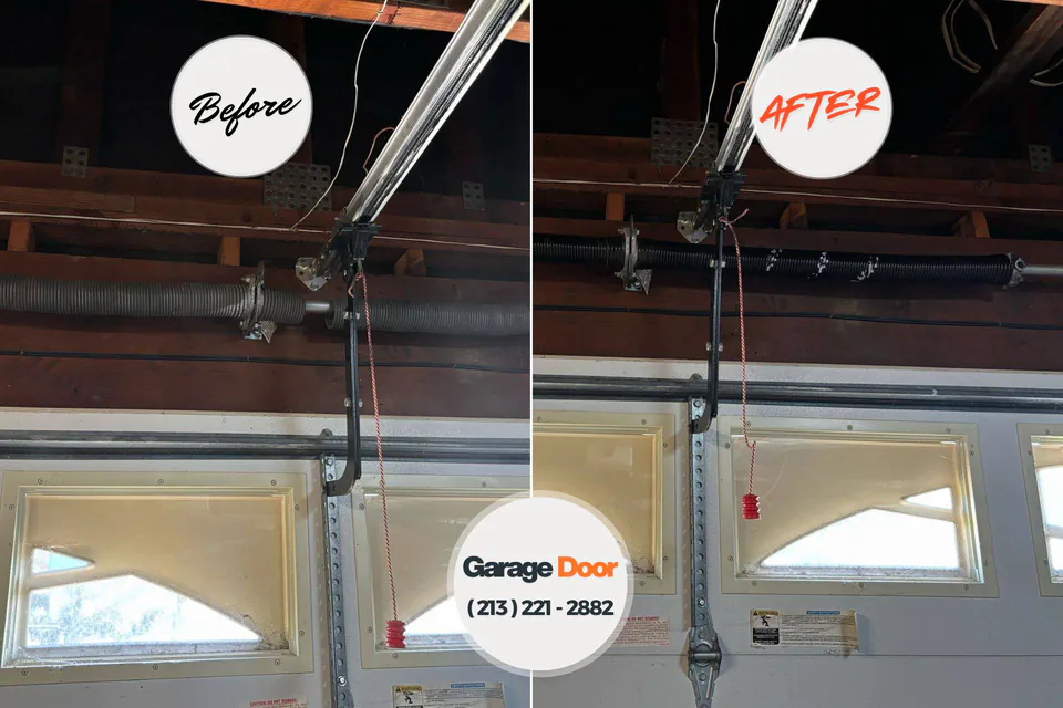 Before and after: garage door repair South Haven, IN
